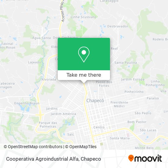 Cooperativa Agroindustrial Alfa map