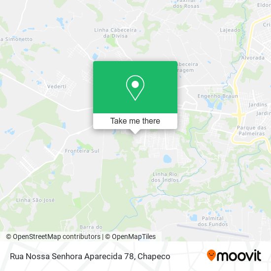 Rua Nossa Senhora Aparecida 78 map