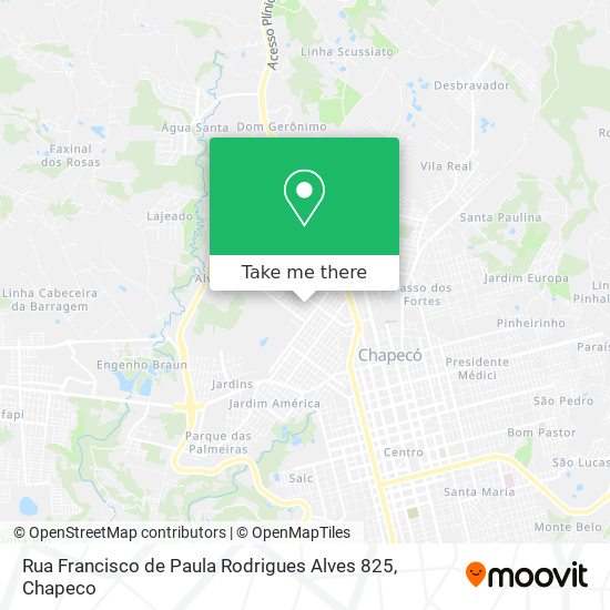 Rua Francisco de Paula Rodrigues Alves 825 map