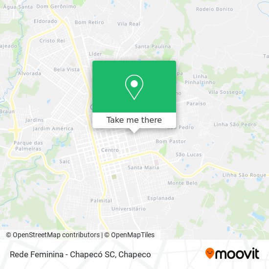 Rede Feminina - Chapecó SC map