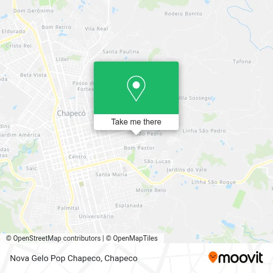 Nova Gelo Pop Chapeco map