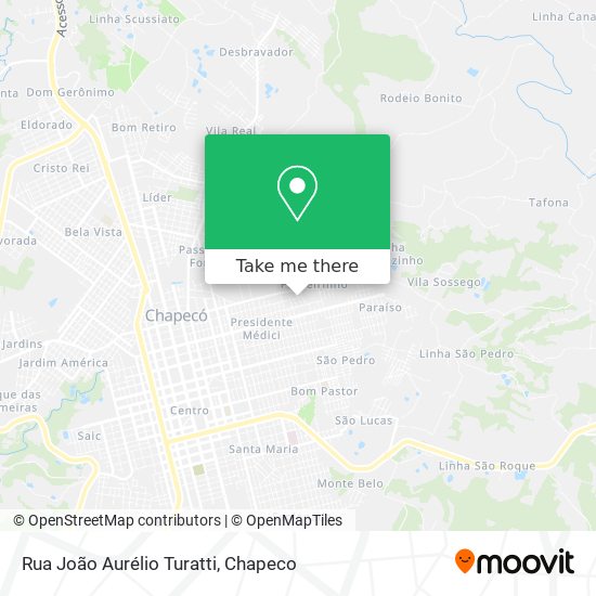Mapa Rua João Aurélio Turatti