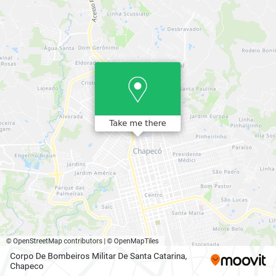 Corpo De Bombeiros Militar De Santa Catarina map