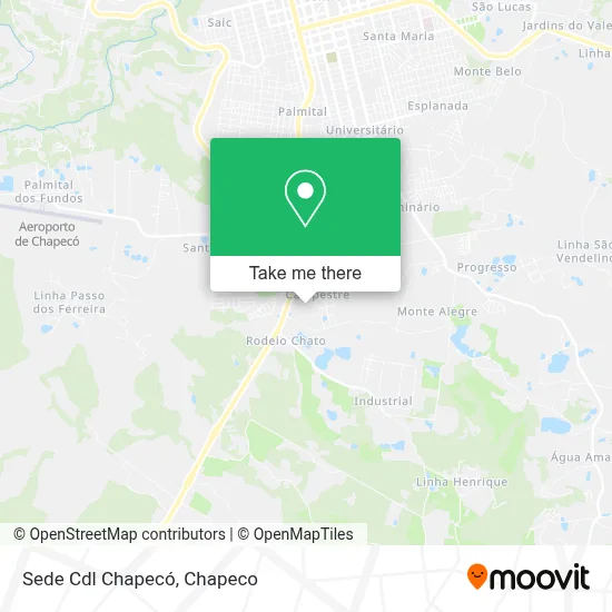 Sede Cdl Chapecó map