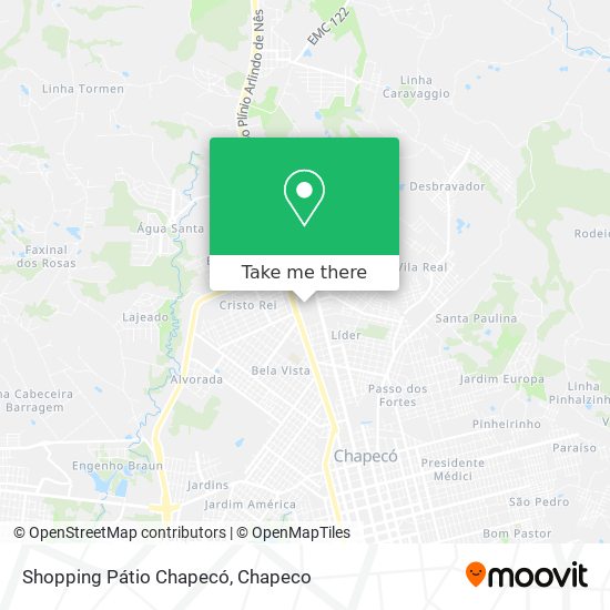 Shopping Pátio Chapecó map
