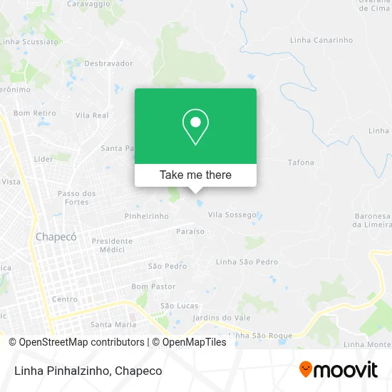 Linha Pinhalzinho map