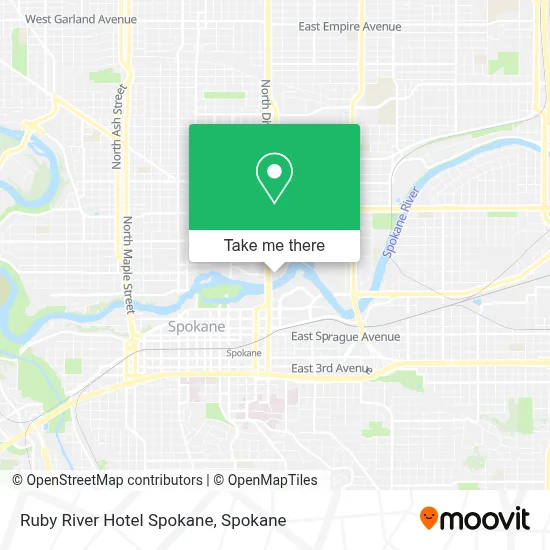 Ruby River Hotel Spokane map