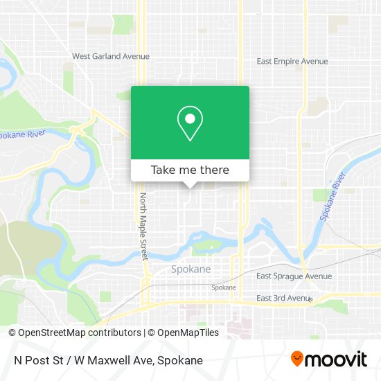 N Post St / W Maxwell Ave map