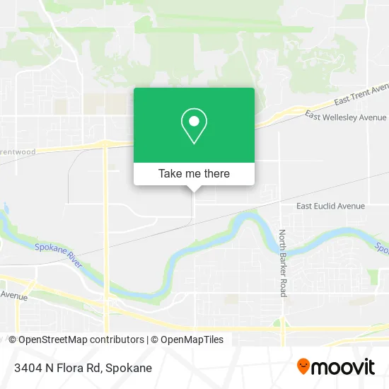 3404 N Flora Rd map