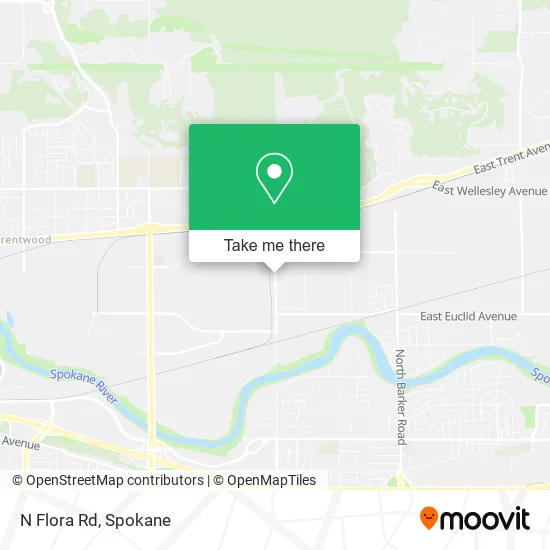 N Flora Rd map