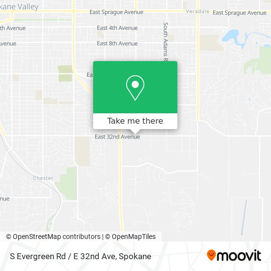 S Evergreen Rd / E 32nd Ave map