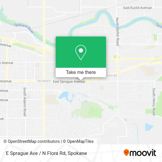 Mapa de E Sprague Ave / N Flora Rd