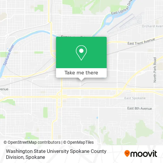 Washington State University Spokane County Division map
