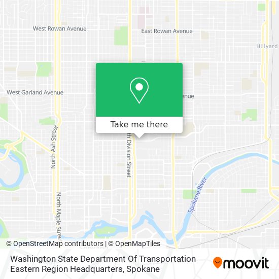 Mapa de Washington State Department Of Transportation Eastern Region Headquarters