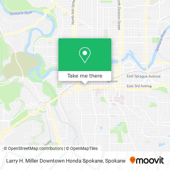 Larry H. Miller Downtown Honda Spokane map