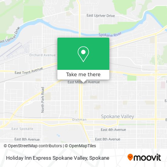 Holiday Inn Express Spokane Valley map