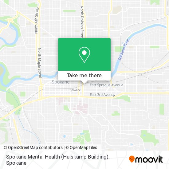 Spokane Mental Health (Hulskamp Building) map