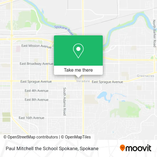 Mapa de Paul Mitchell the School Spokane