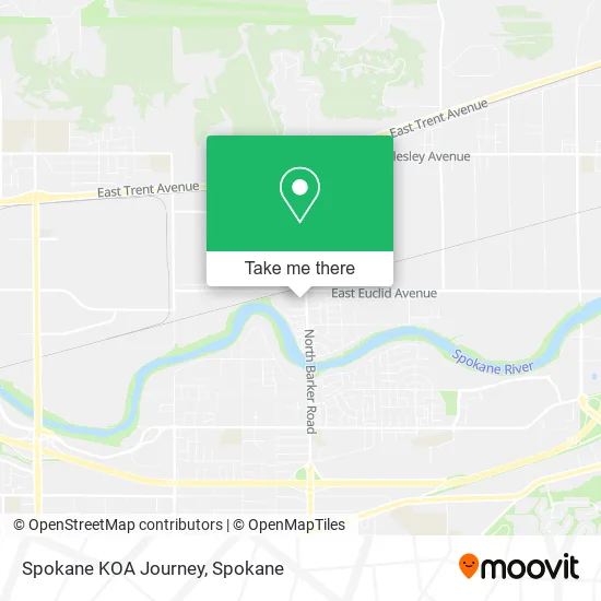 Spokane KOA Journey map