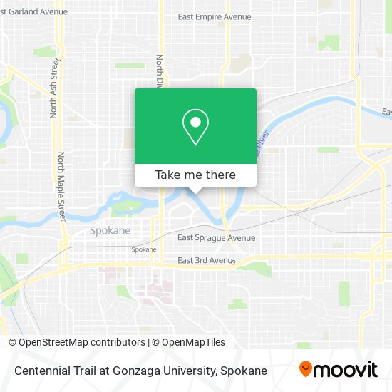 Centennial Trail at Gonzaga University map