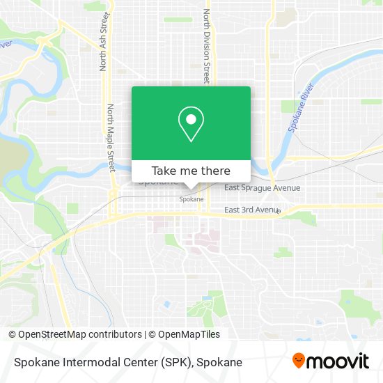 Mapa de Spokane Intermodal Center (SPK)