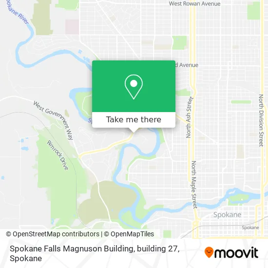 Spokane Falls Magnuson Building, building 27 map