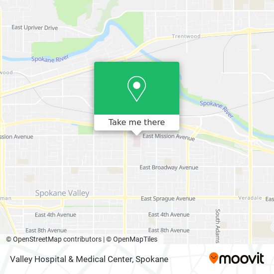 Mapa de Valley Hospital & Medical Center