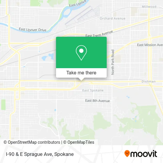 Mapa de I-90 & E Sprague Ave