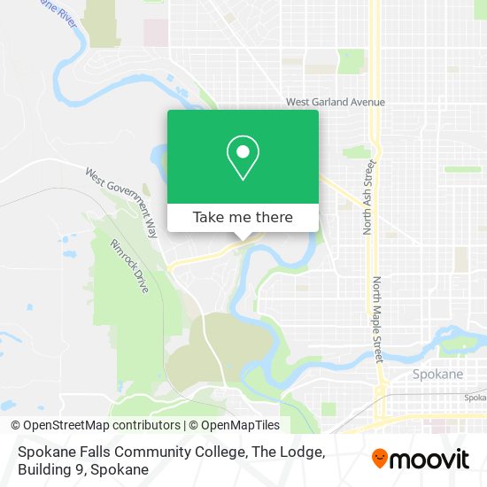 Mapa de Spokane Falls Community College, The Lodge, Building 9