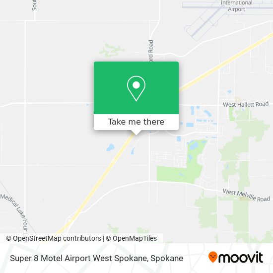 Super 8 Motel Airport West Spokane map