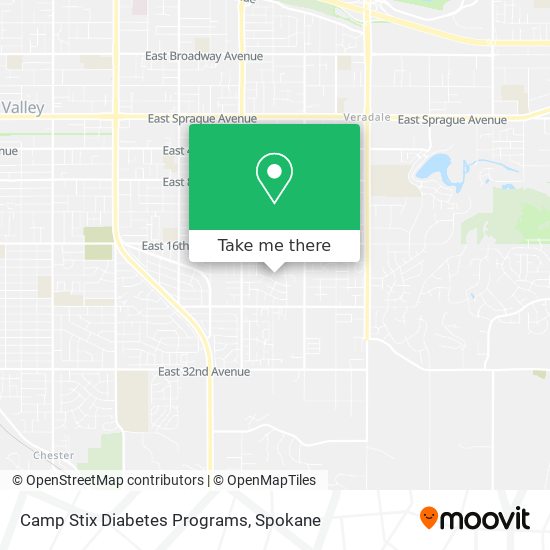 Camp Stix Diabetes Programs map