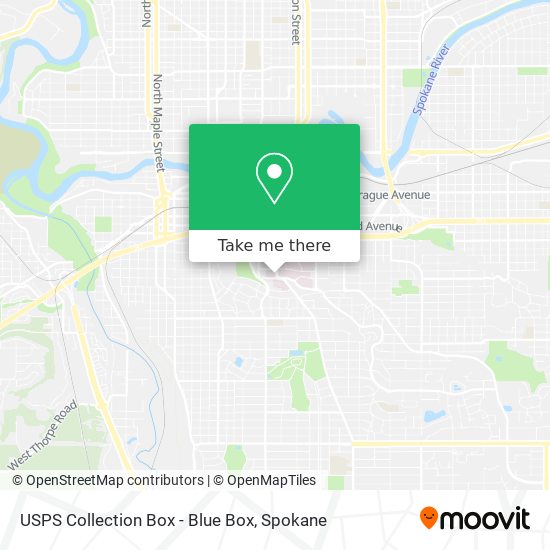 USPS Collection Box - Blue Box map