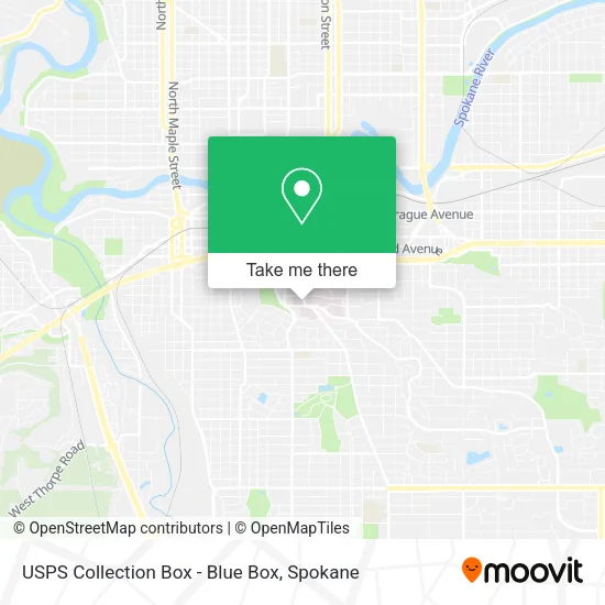 Mapa de USPS Collection Box - Blue Box