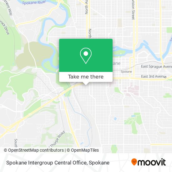 Spokane Intergroup Central Office map