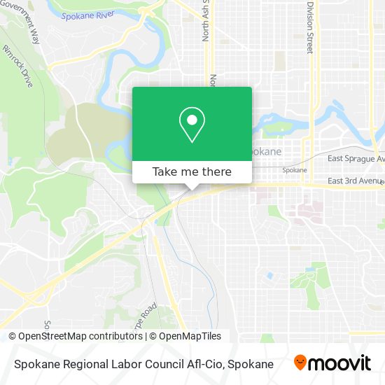 Spokane Regional Labor Council Afl-Cio map