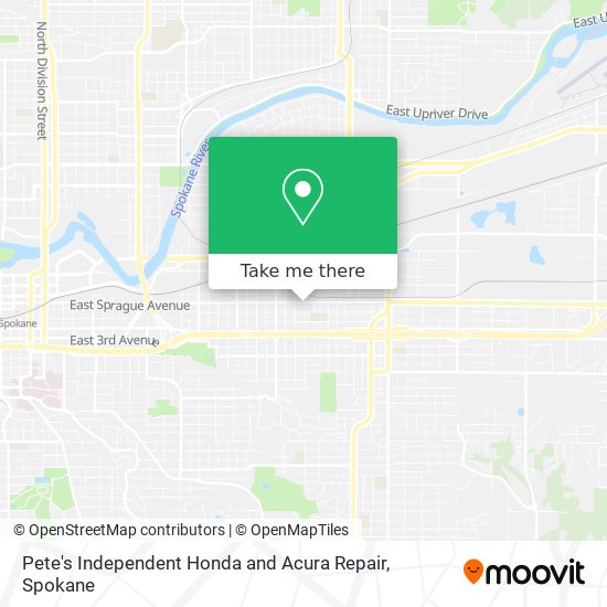 Pete's Independent Honda and Acura Repair map