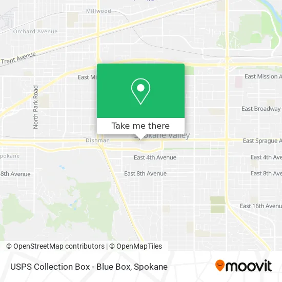 Mapa de USPS Collection Box - Blue Box
