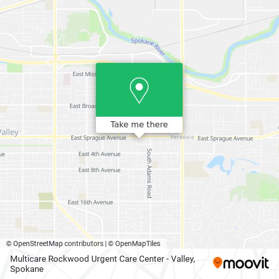 Multicare Rockwood Urgent Care Center - Valley map
