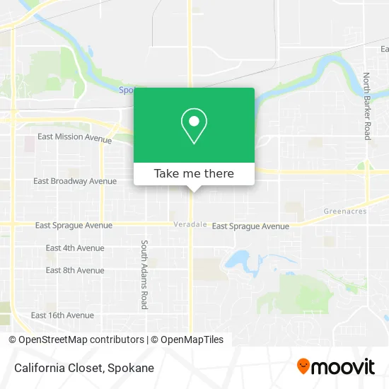 California Closet map