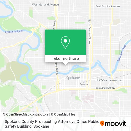 Mapa de Spokane County Prosecuting Attorneys Office Public Safety Building