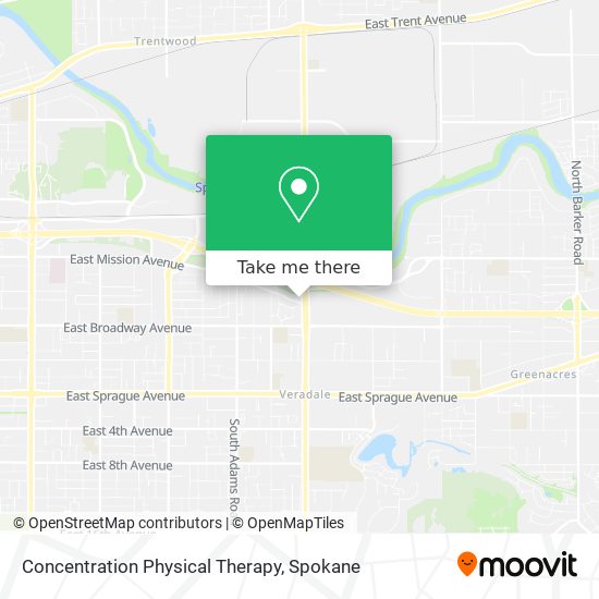 Concentration Physical Therapy map