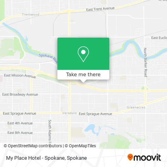 My Place Hotel - Spokane map