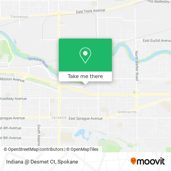 Indiana @ Desmet Ct map