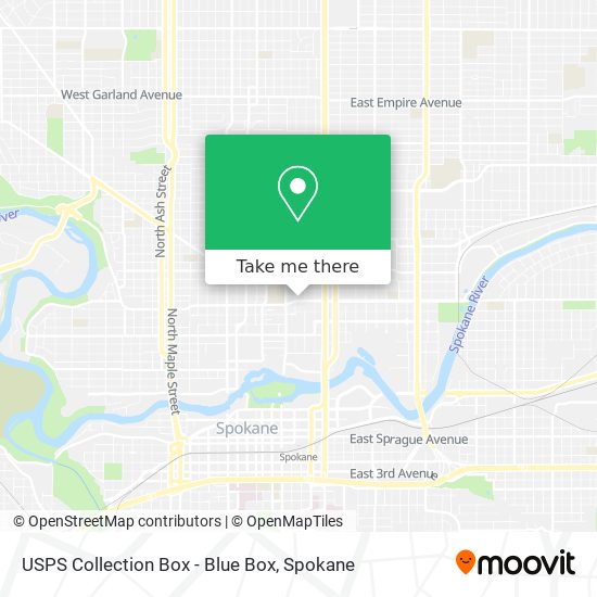 Mapa de USPS Collection Box - Blue Box