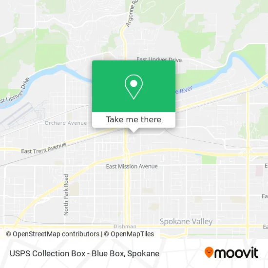 Mapa de USPS Collection Box - Blue Box