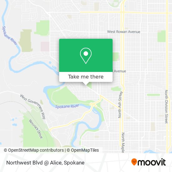Northwest Blvd @ Alice map