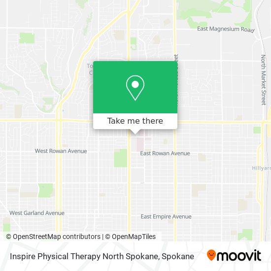 Inspire Physical Therapy North Spokane map