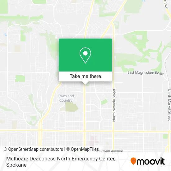 Multicare Deaconess North Emergency Center map