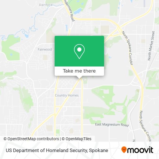 US Department of Homeland Security map