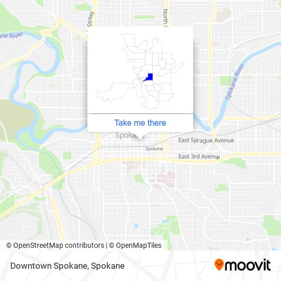 Mapa de Downtown Spokane